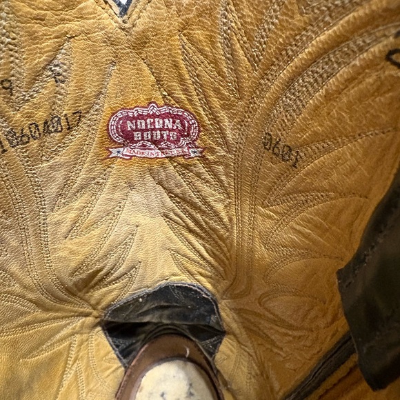 Vintage Nacona Black Leather Western Cowboy Boots Men’s Size 9 - Picture 12 of 14